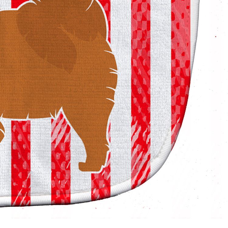 USA Patriotic Chow Chow Baby Bib Easy-Clean Baby Bib Baby Feeding Accessory Baby Mealtime Essential, 10 x 13, Multicolor