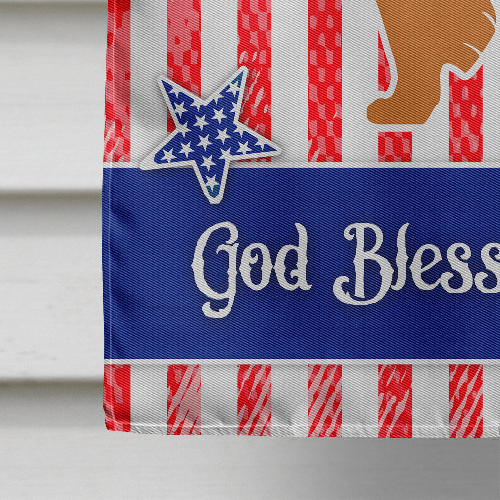USA Patriotic Chow Chow House Flag 28x40 Porch Sleeve Pole Decorative Outside Yard Banner Artwork Wall Hanging, Polyester
