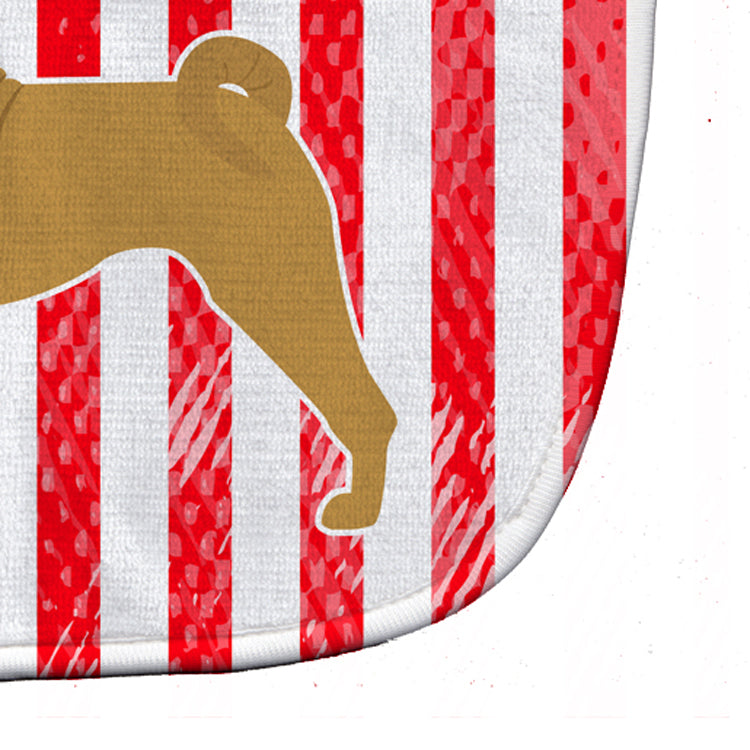 USA Patriotic Shar Pei Baby Bib Easy-Clean Baby Bib Baby Feeding Accessory Baby Mealtime Essential, 10 x 13, Multicolor