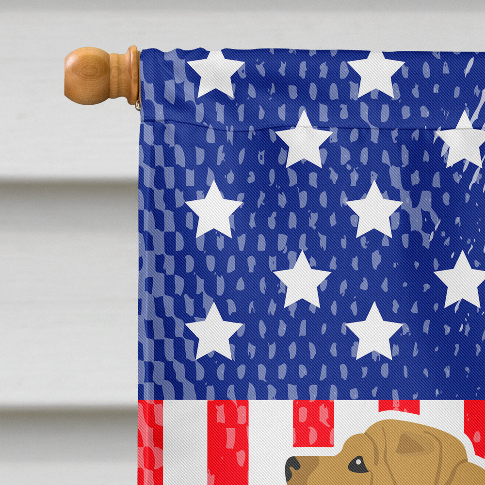 USA Patriotic Shar Pei House Flag 28x40 Porch Sleeve Pole Decorative Outside Yard Banner Artwork Wall Hanging, Polyester