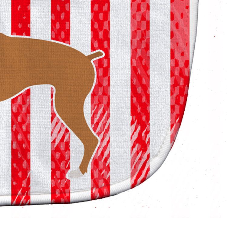 USA Patriotic Boxer Baby Bib Easy-Clean Baby Bib Baby Feeding Accessory Baby Mealtime Essential, 10 x 13, Multicolor