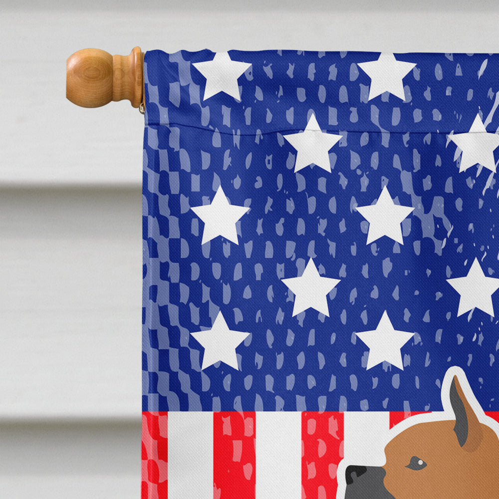 USA Patriotic Boxer House Flag 28x40 Porch Sleeve Pole Decorative Outside Yard Banner Artwork Wall Hanging, Polyester