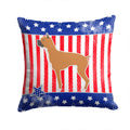 USA Patriotic Boxer Decorative Throw Pillow 14x14 Indoor Outdoor Accent Cushion, Fabric Cover with Insert for Sofa, Bed, Porch & Living Room