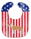 USA Patriotic Staffordshire Bull Terrier Baby Bib Easy-Clean Baby Bib Baby Feeding Accessory Baby Mealtime Essential, 10 x 13, Multicolor