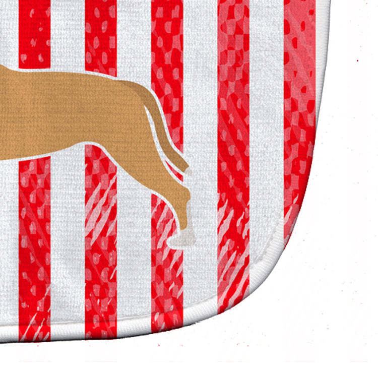 USA Patriotic Staffordshire Bull Terrier Baby Bib Easy-Clean Baby Bib Baby Feeding Accessory Baby Mealtime Essential, 10 x 13, Multicolor