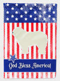USA Patriotic Komondor House Flag 28x40 Porch Sleeve Pole Decorative Outside Yard Banner Artwork Wall Hanging, Polyester