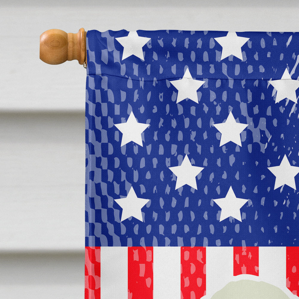 USA Patriotic Komondor House Flag 28x40 Porch Sleeve Pole Decorative Outside Yard Banner Artwork Wall Hanging, Polyester