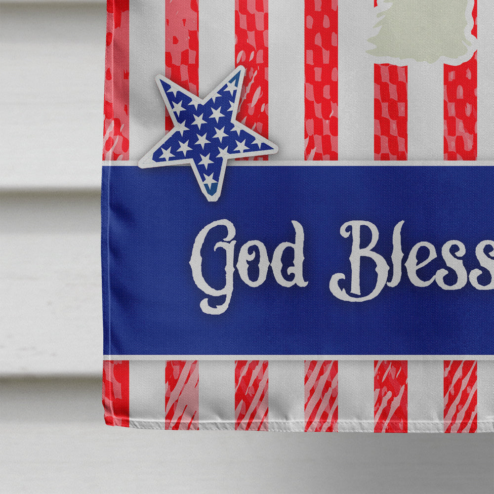 USA Patriotic Komondor House Flag 28x40 Porch Sleeve Pole Decorative Outside Yard Banner Artwork Wall Hanging, Polyester