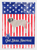 USA Patriotic English Mastiff House Flag 28x40 Porch Sleeve Pole Decorative Outside Yard Banner Artwork Wall Hanging, Polyester