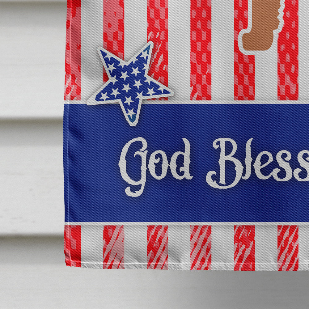 USA Patriotic Airedale Terrier House Flag 28x40 Porch Sleeve Pole Decorative Outside Yard Banner Artwork Wall Hanging, Polyester