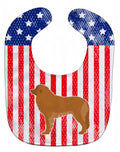 USA Patriotic Leonberger Baby Bib Easy-Clean Baby Bib Baby Feeding Accessory Baby Mealtime Essential, 10 x 13, Multicolor