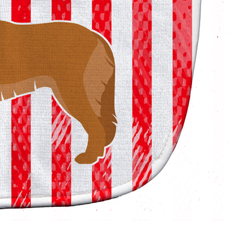 USA Patriotic Leonberger Baby Bib Easy-Clean Baby Bib Baby Feeding Accessory Baby Mealtime Essential, 10 x 13, Multicolor