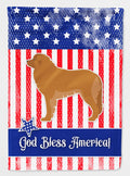USA Patriotic Leonberger House Flag 28x40 Porch Sleeve Pole Decorative Outside Yard Banner Artwork Wall Hanging, Polyester