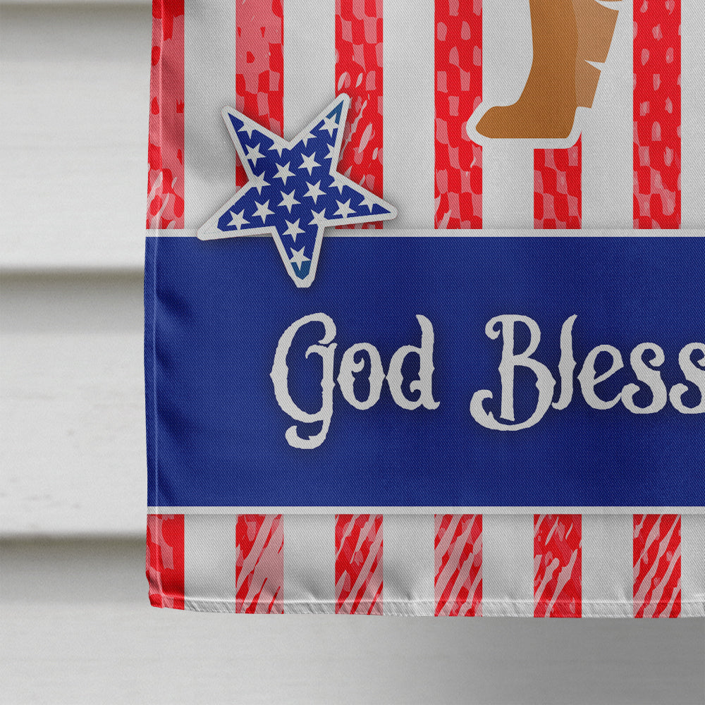 USA Patriotic Leonberger House Flag 28x40 Porch Sleeve Pole Decorative Outside Yard Banner Artwork Wall Hanging, Polyester