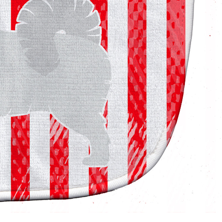 USA Patriotic Samoyed Baby Bib Easy-Clean Baby Bib Baby Feeding Accessory Baby Mealtime Essential, 10 x 13, Multicolor
