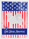 USA Patriotic Samoyed House Flag 28x40 Porch Sleeve Pole Decorative Outside Yard Banner Artwork Wall Hanging, Polyester