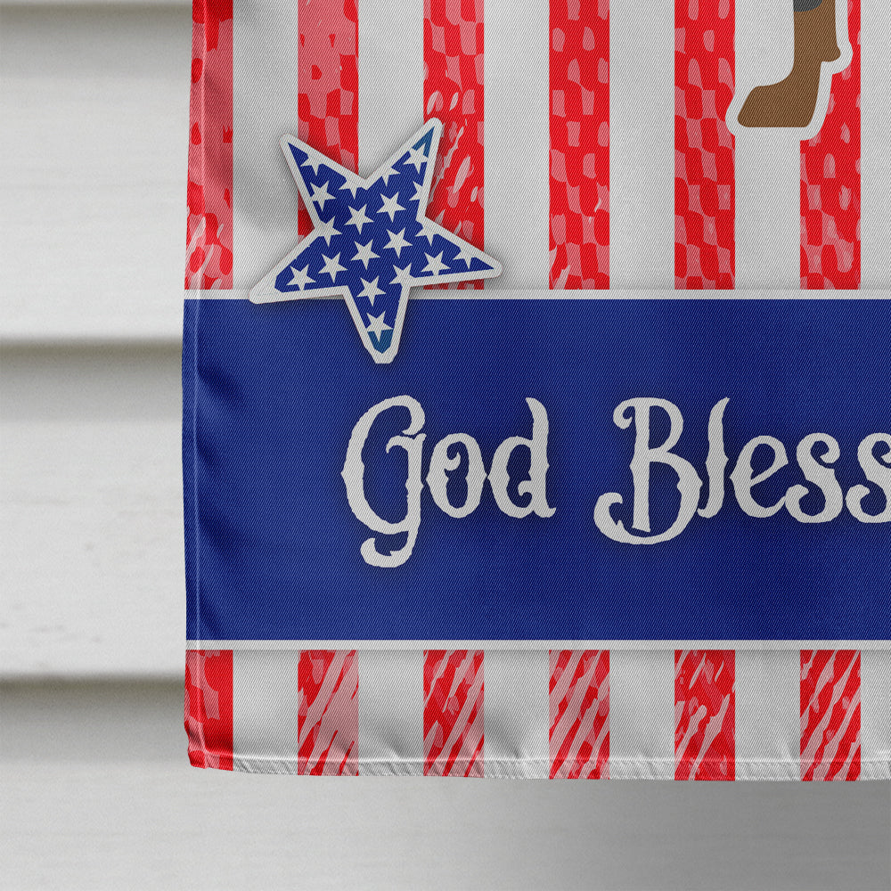 USA Patriotic Doberman Pinscher House Flag 28x40 Porch Sleeve Pole Decorative Outside Yard Banner Artwork Wall Hanging, Polyester