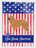 USA Patriotic Belgian Shepherd House Flag 28x40 Porch Sleeve Pole Decorative Outside Yard Banner Artwork Wall Hanging, Polyester
