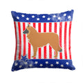 USA Patriotic Belgian Shepherd Decorative Throw Pillow 14x14 Indoor Outdoor Accent Cushion, Fabric Cover with Insert for Sofa, Bed, Porch & Living Room