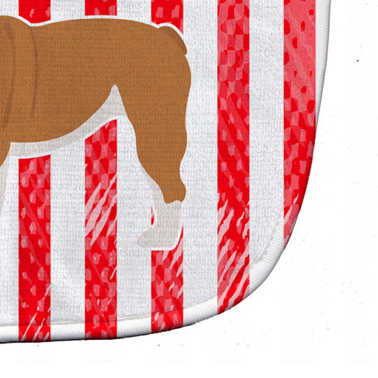 USA Patriotic English Bulldog Baby Bib Easy-Clean Baby Bib Baby Feeding Accessory Baby Mealtime Essential, 10 x 13, Multicolor