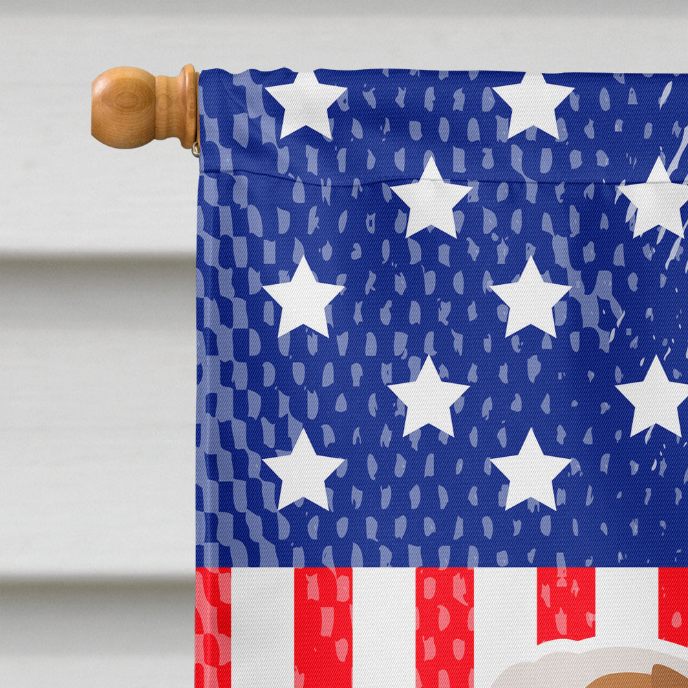 USA Patriotic English Bulldog House Flag 28x40 Porch Sleeve Pole Decorative Outside Yard Banner Artwork Wall Hanging, Polyester
