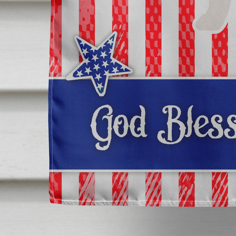 USA Patriotic English Bulldog House Flag 28x40 Porch Sleeve Pole Decorative Outside Yard Banner Artwork Wall Hanging, Polyester