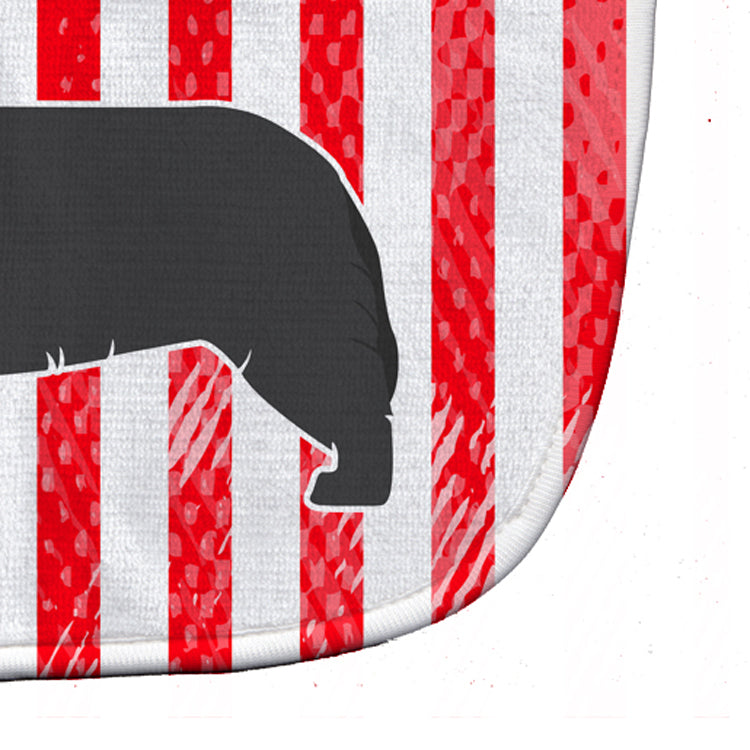 USA Patriotic Newfoundland Baby Bib Easy-Clean Baby Bib Baby Feeding Accessory Baby Mealtime Essential, 10 x 13, Multicolor
