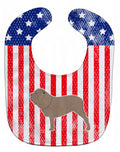 USA Patriotic Neapolitan Mastiff Baby Bib Easy-Clean Baby Bib Baby Feeding Accessory Baby Mealtime Essential, 10 x 13, Multicolor