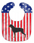USA Patriotic Rottweiler Baby Bib Easy-Clean Baby Bib Baby Feeding Accessory Baby Mealtime Essential, 10 x 13, Multicolor