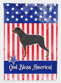 USA Patriotic Rottweiler House Flag 28x40 Porch Sleeve Pole Decorative Outside Yard Banner Artwork Wall Hanging, Polyester