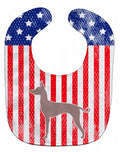 USA Patriotic Dogo Argentino Baby Bib Easy-Clean Baby Bib Baby Feeding Accessory Baby Mealtime Essential, 10 x 13, Multicolor