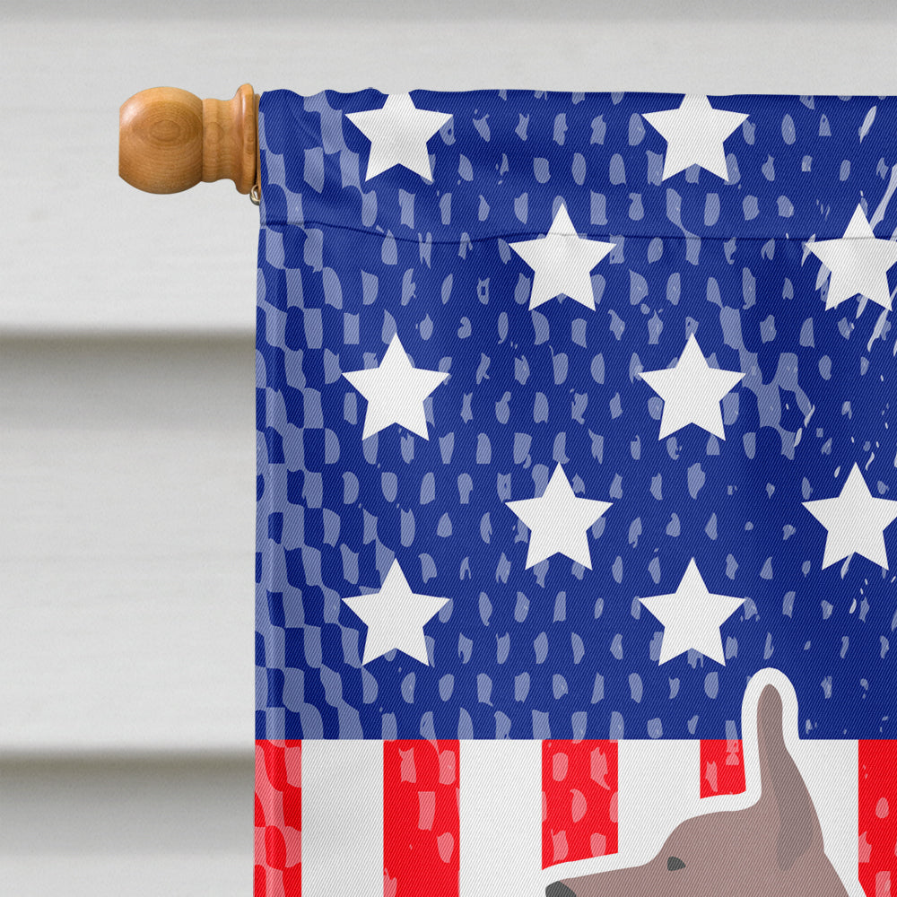 USA Patriotic Dogo Argentino House Flag 28x40 Porch Sleeve Pole Decorative Outside Yard Banner Artwork Wall Hanging, Polyester