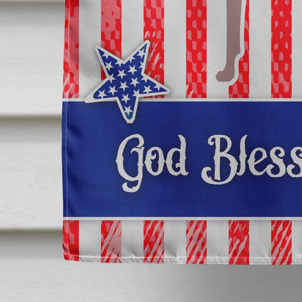 USA Patriotic Dogo Argentino House Flag 28x40 Porch Sleeve Pole Decorative Outside Yard Banner Artwork Wall Hanging, Polyester