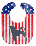 USA Patriotic Portuguese Water Dog Baby Bib Easy-Clean Baby Bib Baby Feeding Accessory Baby Mealtime Essential, 10 x 13, Multicolor