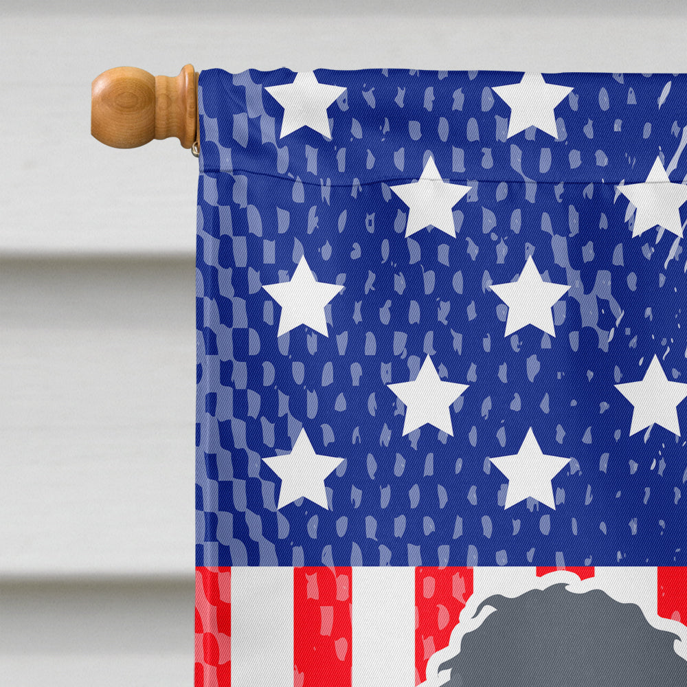 USA Patriotic Portuguese Water Dog House Flag 28x40 Porch Sleeve Pole Decorative Outside Yard Banner Artwork Wall Hanging, Polyester