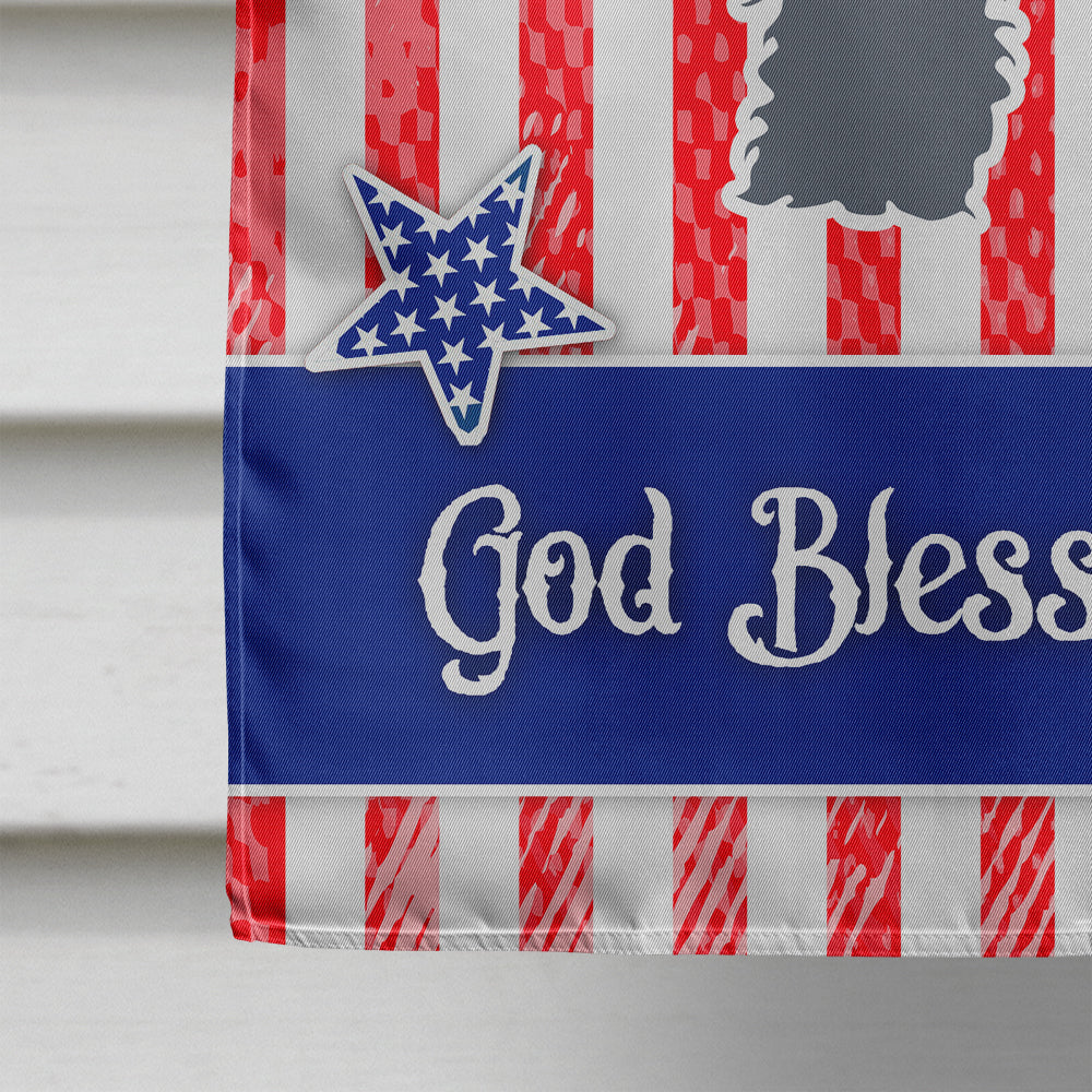 USA Patriotic Portuguese Water Dog House Flag 28x40 Porch Sleeve Pole Decorative Outside Yard Banner Artwork Wall Hanging, Polyester