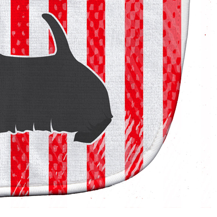 USA Patriotic Scottish Terrier Baby Bib Easy-Clean Baby Bib Baby Feeding Accessory Baby Mealtime Essential, 10 x 13, Multicolor