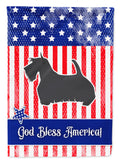 USA Patriotic Scottish Terrier House Flag 28x40 Porch Sleeve Pole Decorative Outside Yard Banner Artwork Wall Hanging, Polyester