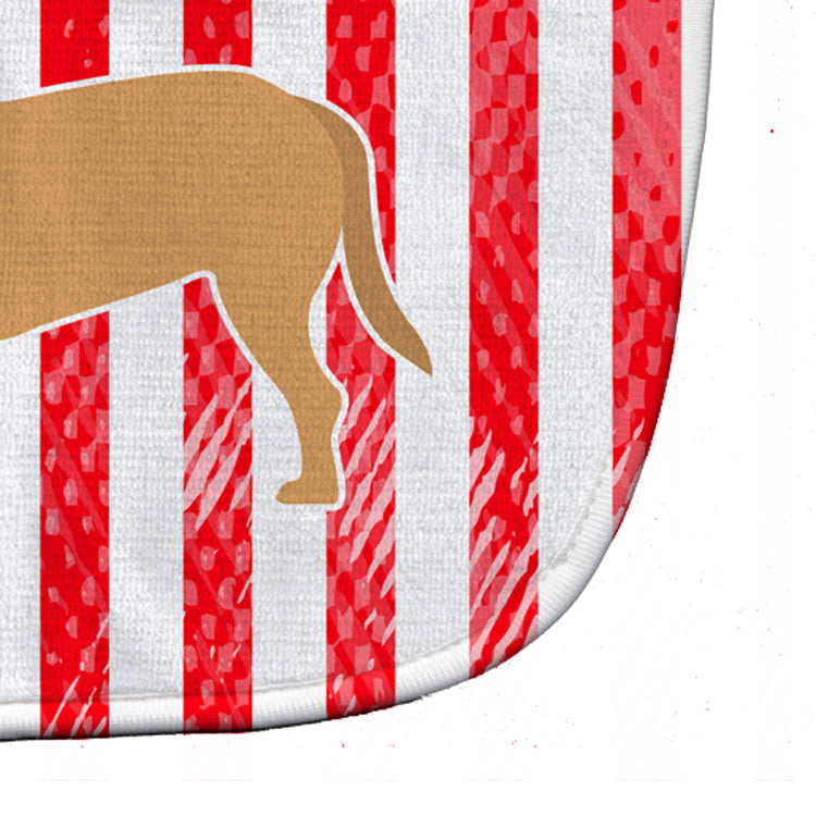 USA Patriotic Dogue de Bordeaux Baby Bib Easy-Clean Baby Bib Baby Feeding Accessory Baby Mealtime Essential, 10 x 13, Multicolor