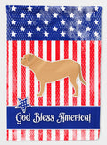 USA Patriotic Dogue de Bordeaux House Flag 28x40 Porch Sleeve Pole Decorative Outside Yard Banner Artwork Wall Hanging, Polyester