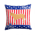 USA Patriotic Dogue de Bordeaux Decorative Throw Pillow 14x14 Indoor Outdoor Accent Cushion, Fabric Cover with Insert for Sofa, Bed, Porch & Living Room