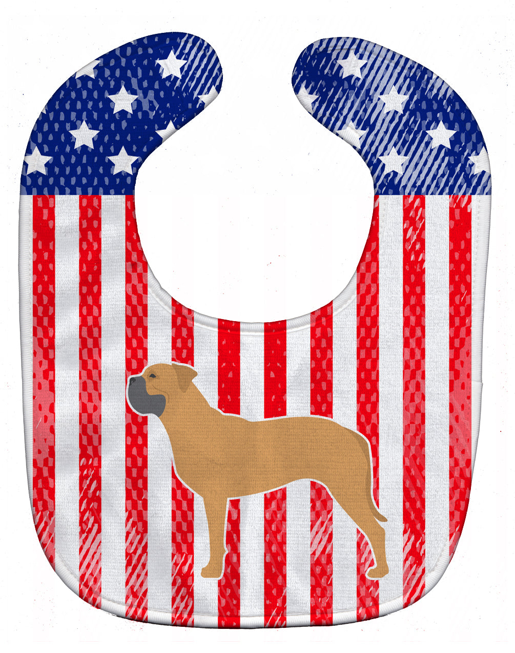 USA Patriotic Bullmastiff Baby Bib Easy-Clean Baby Bib Baby Feeding Accessory Baby Mealtime Essential, 10 x 13, Multicolor