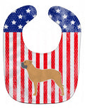USA Patriotic Bullmastiff Baby Bib Easy-Clean Baby Bib Baby Feeding Accessory Baby Mealtime Essential, 10 x 13, Multicolor