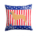 USA Patriotic Bullmastiff Decorative Throw Pillow 14x14 Indoor Outdoor Accent Cushion, Fabric Cover with Insert for Sofa, Bed, Porch & Living Room
