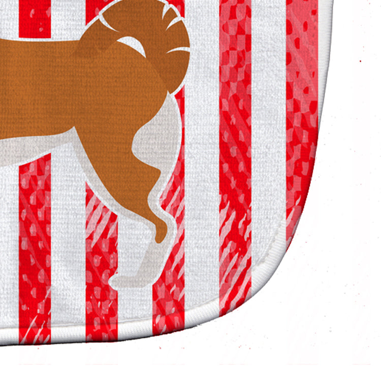 USA Patriotic Akita Baby Bib Easy-Clean Baby Bib Baby Feeding Accessory Baby Mealtime Essential, 10 x 13, Multicolor