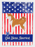 USA Patriotic Akita House Flag 28x40 Porch Sleeve Pole Decorative Outside Yard Banner Artwork Wall Hanging, Polyester