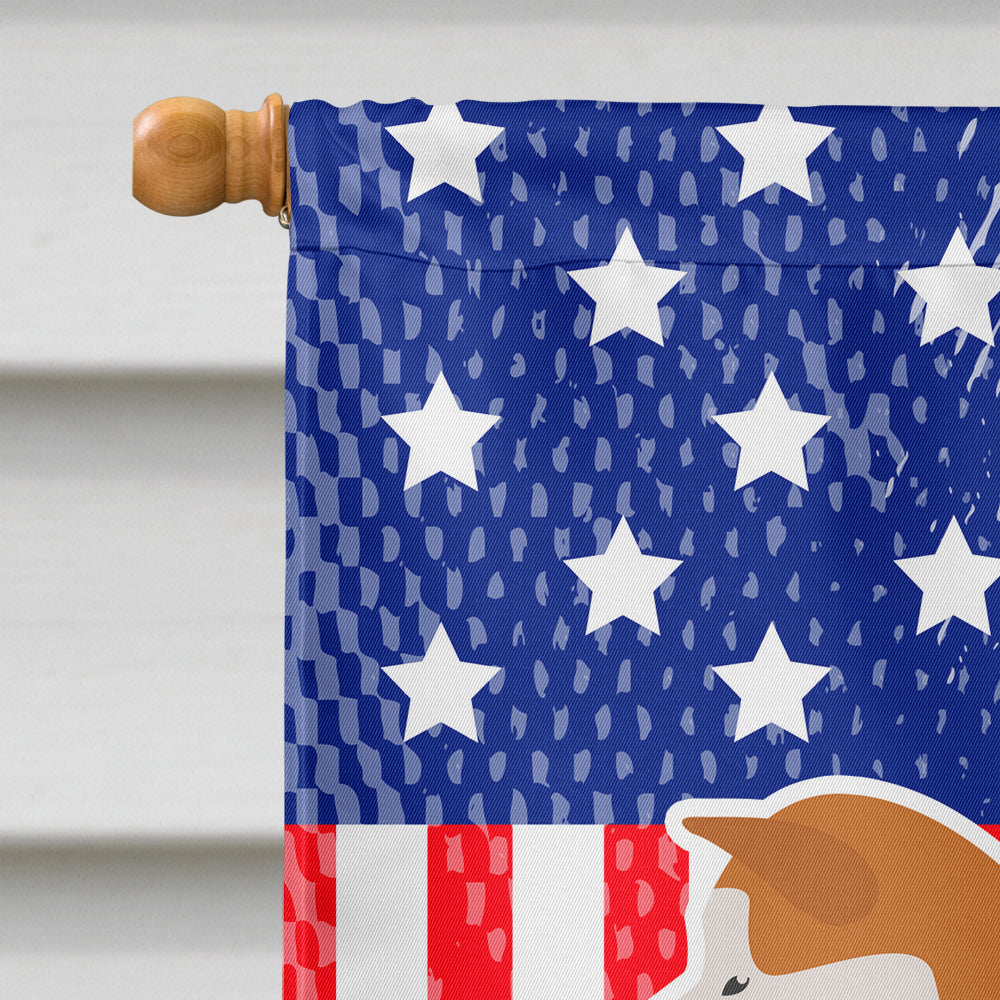 USA Patriotic Akita House Flag 28x40 Porch Sleeve Pole Decorative Outside Yard Banner Artwork Wall Hanging, Polyester