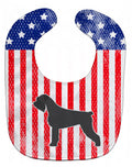 USA Patriotic Giant Schnauzer Baby Bib Easy-Clean Baby Bib Baby Feeding Accessory Baby Mealtime Essential, 10 x 13, Multicolor