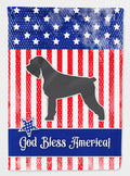 USA Patriotic Giant Schnauzer House Flag 28x40 Porch Sleeve Pole Decorative Outside Yard Banner Artwork Wall Hanging, Polyester