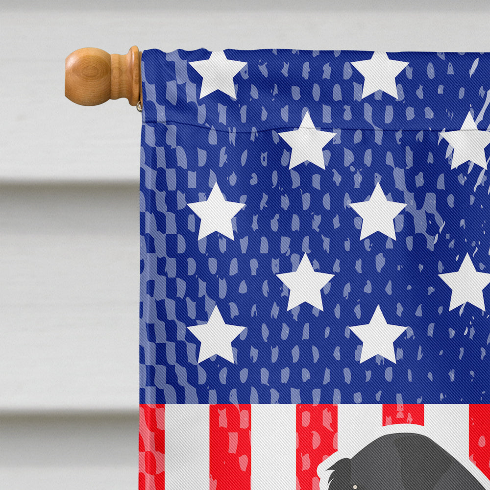 USA Patriotic Giant Schnauzer House Flag 28x40 Porch Sleeve Pole Decorative Outside Yard Banner Artwork Wall Hanging, Polyester
